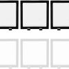 6-Pack 3D Floating Display Case, 5.51x5.51x0.8in, Black/White