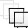 4 Pcs 3D Floating Display Case for Coin, Medal, Jewelry – 7x7x0.8 inch, Black & White