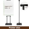 Black Heavy Duty Pedestal Poster Stand, Adjustable Up to 80", Double Sided