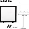 4 Pcs 3D Floating Display Case for Coin, Medal, Jewelry – 7x7x0.8 inch, Black & White