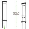 Black Heavy Duty Pedestal Poster Stand, Adjustable Up to 80", Double Sided
