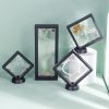 3-Piece Transparent 3D Floating Frame Display Stand, 9.1x3.5 Inches