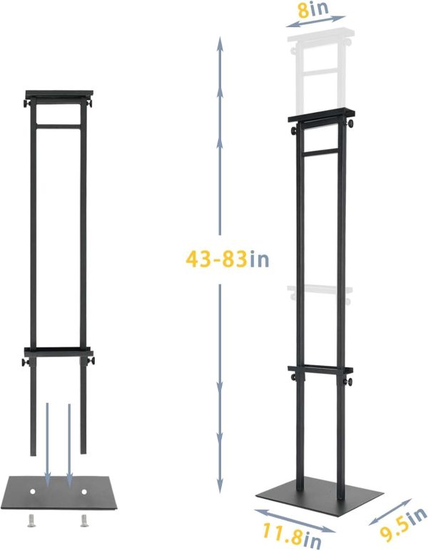 4-Pack Adjustable Poster Holder, Heavy Duty Metal Display Stand for Boards Up to 83 Inches