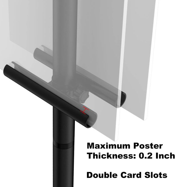 Floor Poster Display Stand – Double-Side Tripod, Up to 80" (1 Pack)
