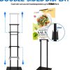Double-Sided Adjustable Metal Poster Sign Stand, Holds Boards & Foam Signs, Up to 82" (1 Pack)