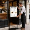 18×24 Heavy Duty Double-Sided Floor Sign Stand, Black