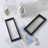 3-Piece Transparent 3D Floating Frame Display Stand, 9.1x3.5 Inches