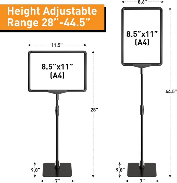 Floor Sign Stand 8.5x11 inch, 6-Pack – Tabletop & Floor Sign Holder