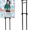 Heavy Duty Adjustable Pedestal Sign Stand, Double Sided, 80 in, Black