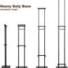 Black Heavy Duty Pedestal Poster Stand, Adjustable Up to 80", Double Sided