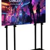Heavy Duty Adjustable Pedestal Sign Stand, Double Sided, 80 in, Black