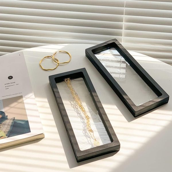 3-Piece Transparent 3D Floating Frame Display Stand, 9.1x3.5 Inches