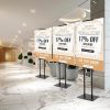 4-Pack Adjustable Poster Holder, Heavy Duty Metal Display Stand for Boards Up to 83 Inches