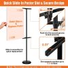 Black Single-Sided Floor Poster Stand, 58" Adjustable