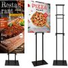 Double-Sided Adjustable Metal Poster Sign Stand, Holds Boards & Foam Signs, Up to 82" (1 Pack)