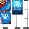 Heavy Duty Adjustable Double-Sided Poster Stand, Black, 1 Pack