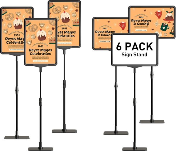 Floor Sign Stand 8.5x11 inch, 6-Pack – Tabletop & Floor Sign Holder