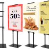 4-Pack Adjustable Poster Holder, Heavy Duty Metal Display Stand for Boards Up to 83 Inches