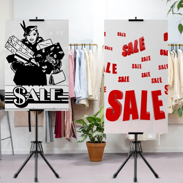 Floor Poster Display Stand – Double-Side Tripod, Up to 80" (1 Pack)