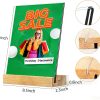 8.5 x 11 Acrylic Sign Holder with Wood Base, 3 Pack, L/T Shape, Vertical or Slant Back Display