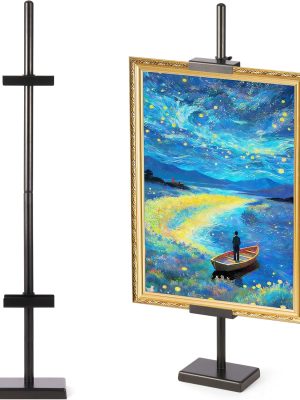 Adjustable Tabletop Easel Stand for Picture Frames (30 inch, Black)