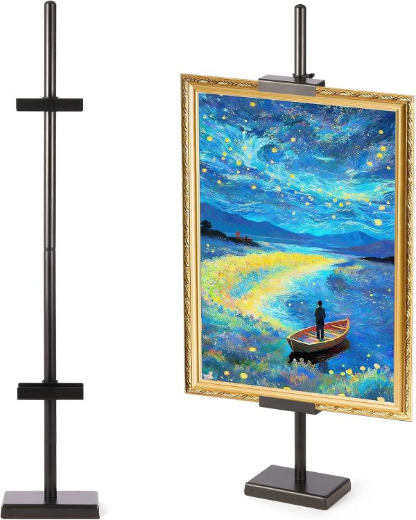 Adjustable Tabletop Easel Stand for Picture Frames (30 inch, Black)