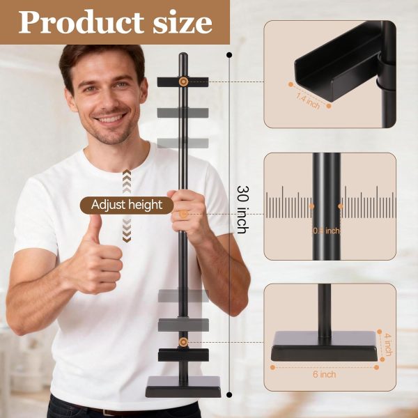 Adjustable Tabletop Easel Stand for Picture Frames (30 inch, Black)