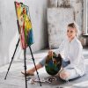 Portable Metal Adjustable Easel Stand for Painting, 17–66 Inch, with Carry Bag – Black