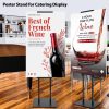 Heavy Duty Adjustable Double-Sided Poster Stand, Black, 1 Pack