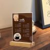 8.5 x 11 Acrylic Sign Holder with Wood Base, 3 Pack, L/T Shape, Vertical or Slant Back Display