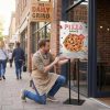 Double-Sided Adjustable Metal Poster Sign Stand, Holds Boards & Foam Signs, Up to 82" (1 Pack)