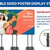 Heavy Duty Adjustable Double-Sided Poster Stand, Black, 1 Pack